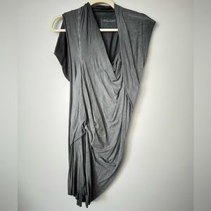 AllSaints Draped Gray Sleeveless Top XS EUC